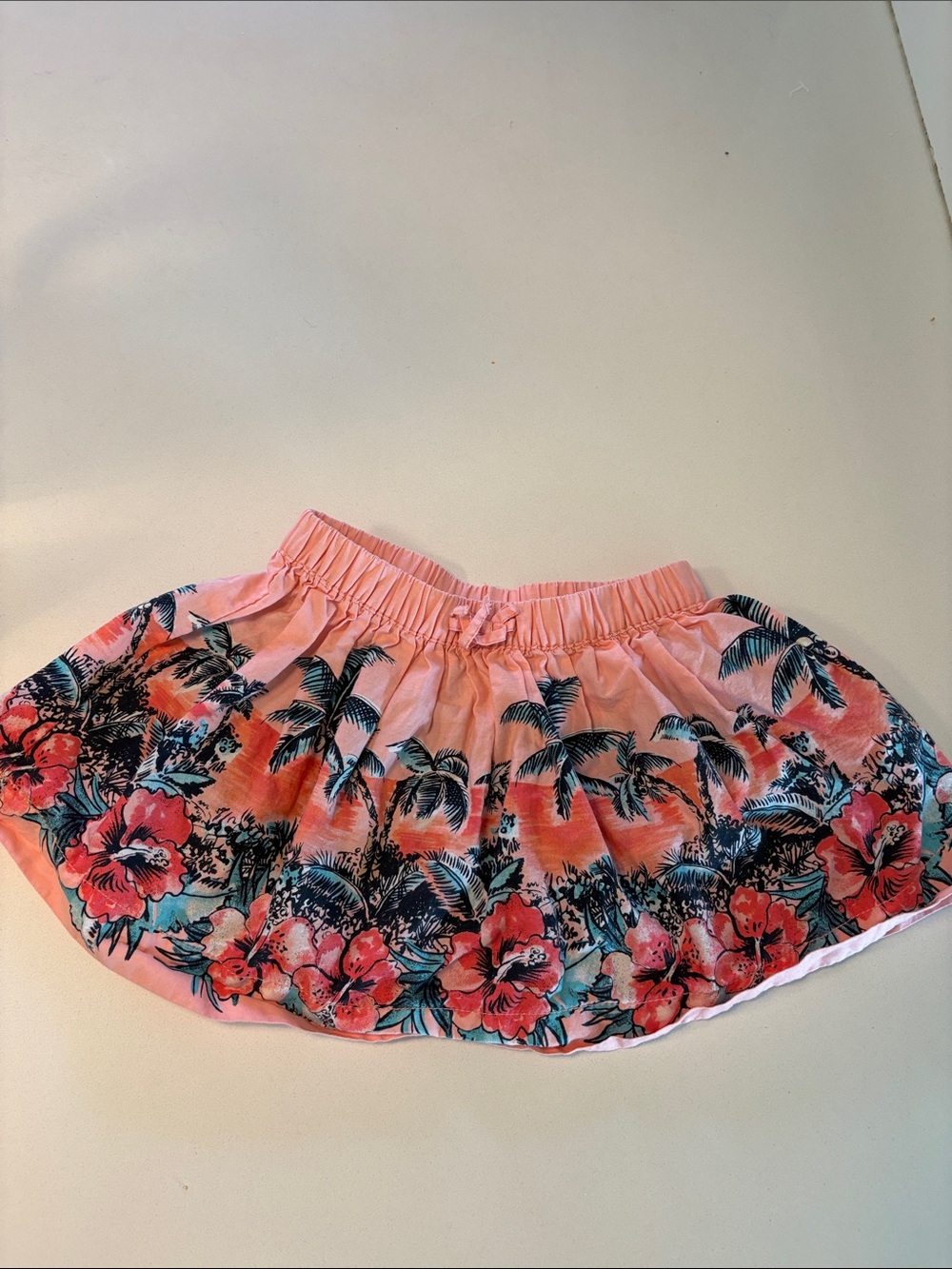 Oshkosh Pink Tropical Floral Skirt
